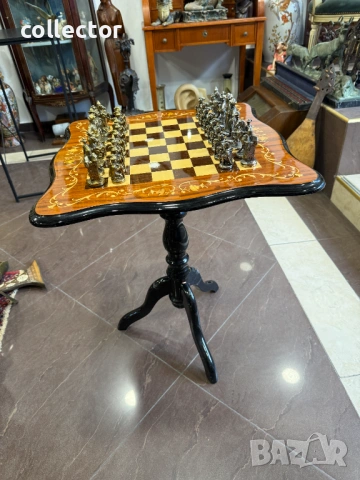 Луксозна професионална шахматна маса Italfama. №7892, снимка 2 - Антикварни и старинни предмети - 53648168