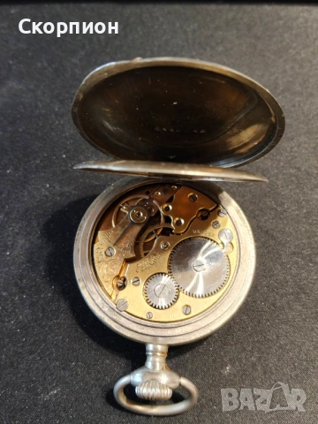 Швейцарски джобен часовник с посребрени капаци - BREVET DEPOSE -  ПРОМОЦИЯ, снимка 11 - Джобни - 48366714