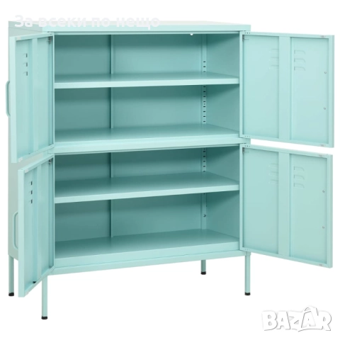 Шкаф за съхранение, мента, 80х35х101,5 см, стомана Код P1137, снимка 5 - Шкафове - 51697625