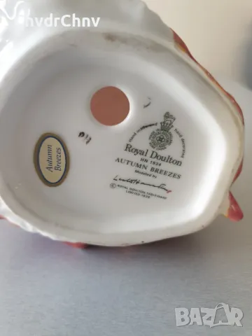 Голяма много стара английска порцеланова фигура Royal Doulton Autumn Breezes/1939 статуетка 20см, снимка 6 - Колекции - 46957967