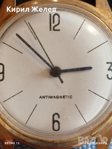 Стар механичен часовник UMF RUHLA позлатен за КОЛЕКЦИЯ 51773, снимка 3 - Антикварни и старинни предмети - 54119447