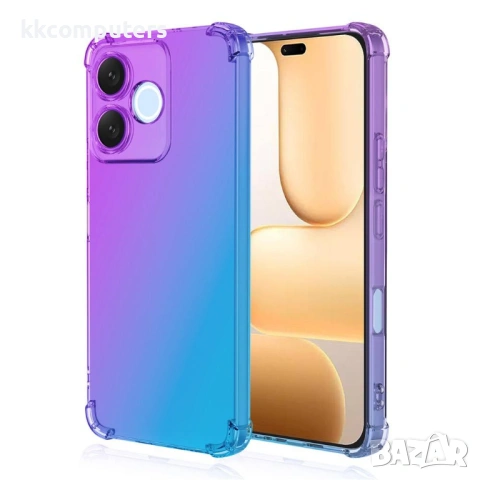 Калъф за Honor 600 Lite 5G с градиентен дизайн и подсилени ъгли – 5 цвята, снимка 5 - Калъфи, кейсове - 54250110