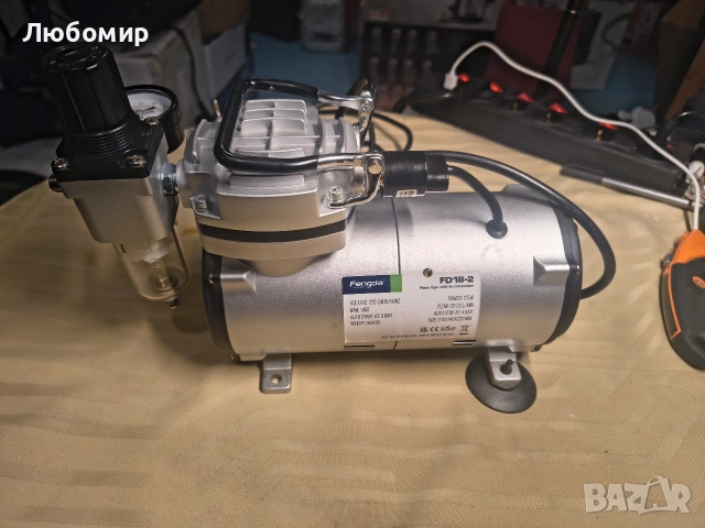 аерограф Fengda FD-18-2с компресор, мощен въздушен поток и въздушно налягане, , снимка 6 - Компресори - 53261226
