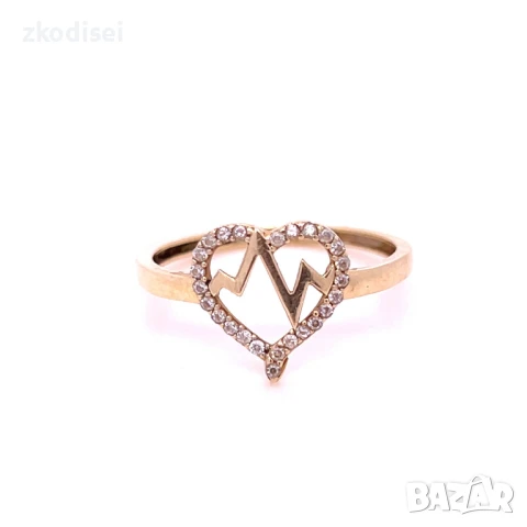 Златен дамски пръстен 1,58гр. 14кр. проба:585 размер:58 модел:32588-1, снимка 1