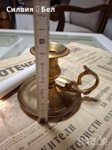 Винтидж свещник от месинг , снимка 3 - Декорация за дома - 51730552