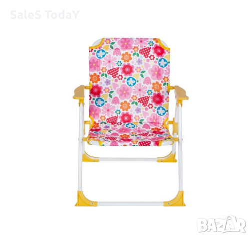 Детски стол, сгъваем, къмпинг, на цветя или на мечета, 37x35x46см, снимка 4 - Къмпинг мебели - 44986662