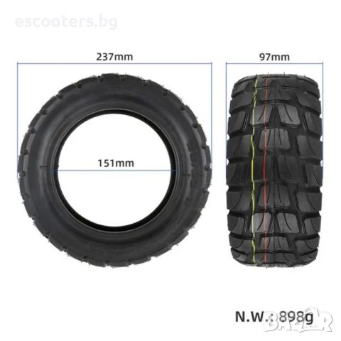 Външна гума за електрическа тротинетка TUOVT 90/55-6, 10 инча, снимка 5 - Части за велосипеди - 45375280