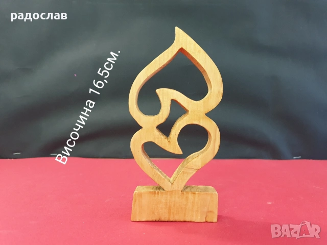 ръчно изработени дървени сърца , снимка 4 - Декорация за дома - 53579623