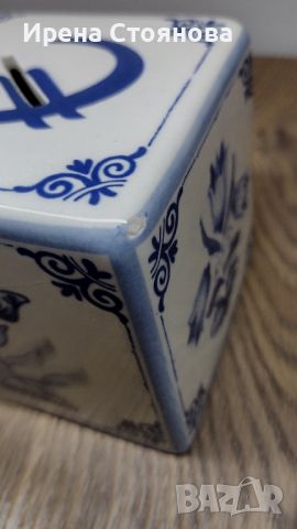 Касичка Delft Blue Delfino, Holland. Размери 10/10/10 см. , снимка 9 - Декорация за дома - 45091203