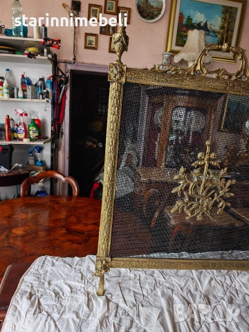 Бронзов параван за камина Луи 15, снимка 4 - Колекции - 54068243