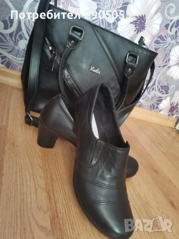 Дамски обувки на ток от естествена кожа , снимка 8 - Дамски обувки на ток - 50589521