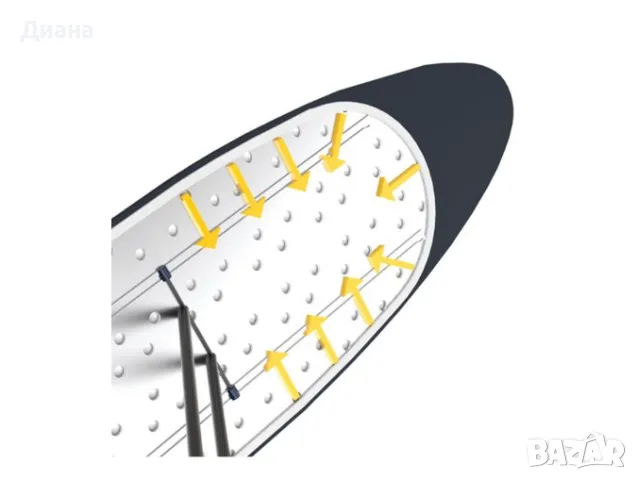 Калъф за дъска за гладене с термоотразяващо покритие и ластик от памук в цвят черен/сив, снимка 3 - Други - 49210147