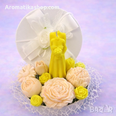 „Сватбено сияние“ – Ароматен соев букет