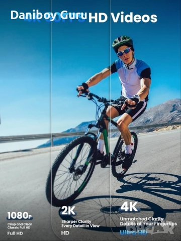 Велосипедна камера AKEEYO-710Pro EIS, 4K28FPS 20MP WiFi екшън камера с IP66 Ultra HD водоустойчива , снимка 3 - Аксесоари за велосипеди - 51934533