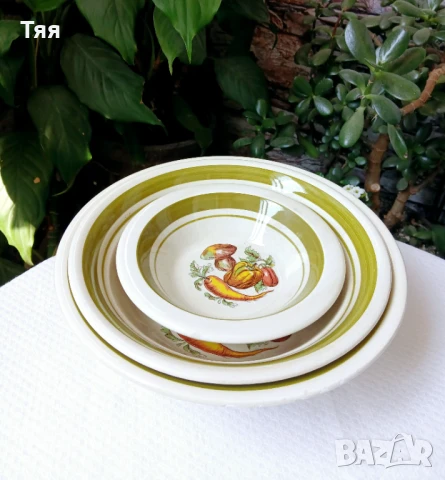 Купи с декор зеленчуци , снимка 4 - Чинии - 51242246