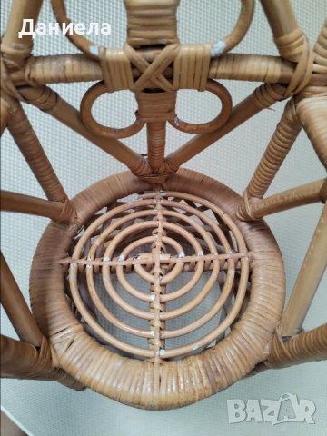 Фотьойл (стол) от ратан за кукли или декорация, снимка 6 - Столове - 51407069