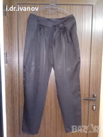 черен спортен панталон с висока талия, снимка 1 - Панталони - 45380925