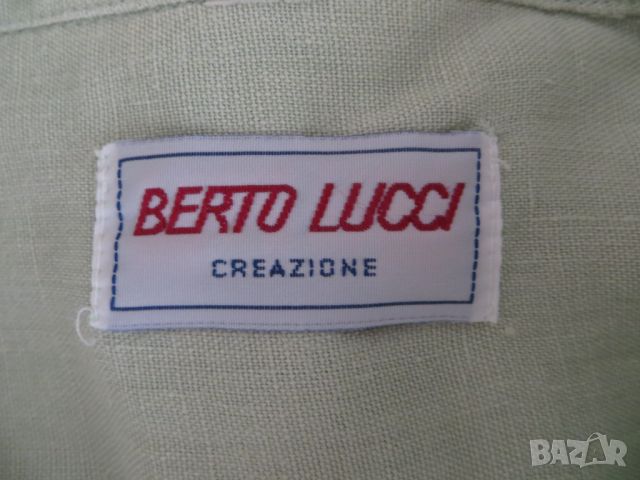 Мъжка риза с дълъг ръкав от лен Bertolucci, снимка 4 - Ризи - 46394084