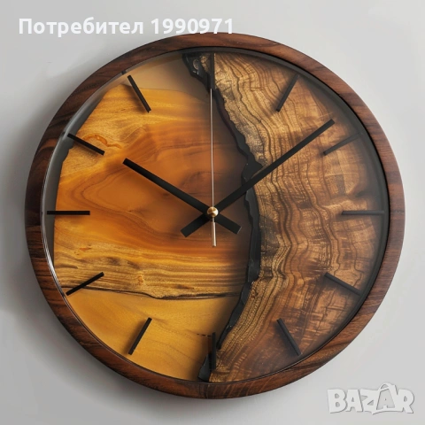Стенен часовник от естествена дървесина по поръчка, снимка 14 - Декорация за дома - 53727150