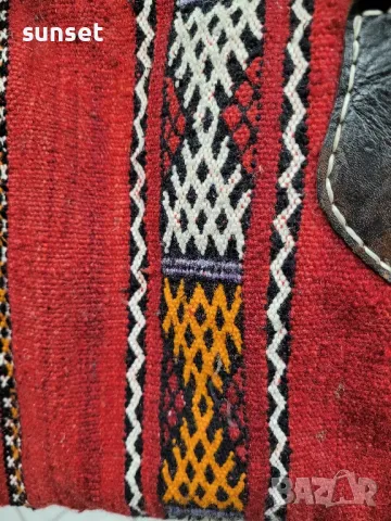 бродиран  голям сак+ чанта ЕСТЕСТВЕНА КОЖА , снимка 4 - Чанти - 50034682