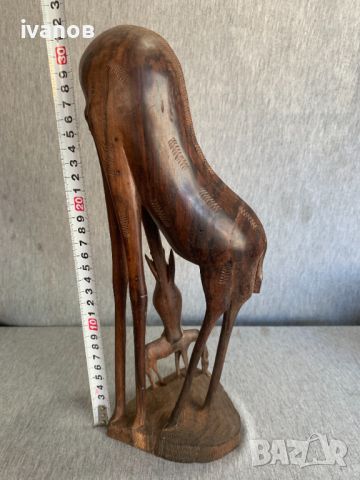 дървена фигура статуетка, снимка 4 - Статуетки - 45268389
