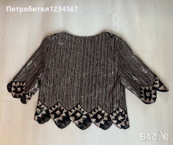 Нова блуза с пайети Alessa, снимка 2 - Блузи с дълъг ръкав и пуловери - 50720010