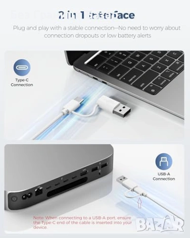 Нова жична USB Type-C клавиатура за лаптоп MacBook iMac Mac mini QWERTY UK, снимка 3 - Клавиатури и мишки - 54233869