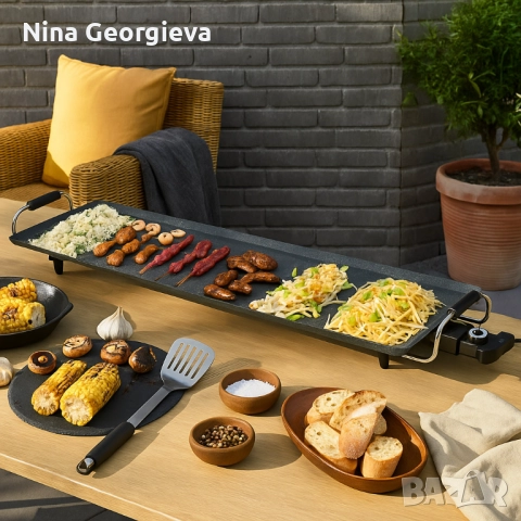 Електрическа скара Royalty Line RL-TP18210 / RL-TP18211, 1800W, Мраморно покритие, 5 нива, Термостат, снимка 2 - Съдове за готвене - 51944203