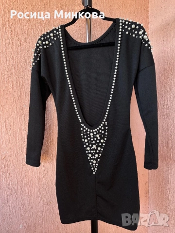 Рокля с гол гръб, снимка 3 - Рокли - 53838688