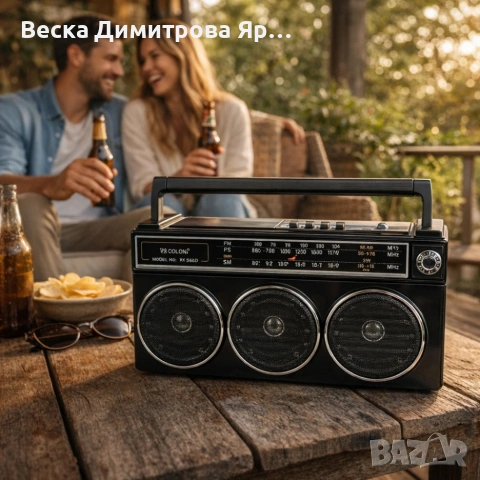Портативно ретро радио - 3 лентов приемник GOLON RX-666D, снимка 2 - Друга електроника - 53783195