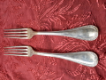 Стари антикварни посребрени луксозни вилици Christofle 2 бр., снимка 2