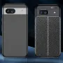 Google Pixel 8a Удароустойчив Litchi Skin Калъф и Протектор, снимка 5