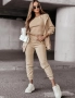🌸 STBoutique – Дамски Стилен Бежов Комплект със Суитшърт и Панталони 🌸, снимка 2
