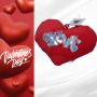 Подаръчна плюшена музикална възглавничка Сърце с бляскав надпис LOVE, 20см, снимка 3