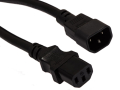 Захранващ кабел Roline  / 3x0.75mm2; IEC C13 женски, IEC C14 мъжки; PVC; 1,8м; черен  за монитор, снимка 1