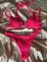 Бански Розов Половинки размер S, снимка 1 - Бански костюми - 45404690