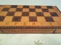 дървена кутия за шах и табла 25/5, снимка 10