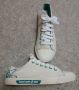 СТРАХОТНИ бели спортни обувки/кецове със зелена щампа лале, снимка 1 - Кецове - 45332688