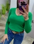 Зелен дамски пуловер, снимка 2