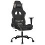 vidaXL Масажен гейминг стол с опора за крака черно и камуфлаж плат(SKU:345510