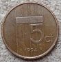 5 цента Нидерландия 1994 г., снимка 1
