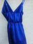 Сатенена рокля турско синьо , снимка 3