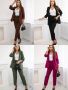 Елегантен дамски комплект сако и панталон в цвят, 4цвята , снимка 1 - Костюми - 45794947