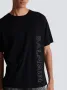 BALMAIN Black Embossed Logo Relaxed Fit Мъжка Тениска size M, снимка 4