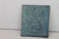 Стара бронзова икона с емайл , снимка 1