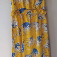 LIQUORISH лятна рокля в жълто и синьо с принт на цветя, р-р 38, снимка 2 - Рокли - 45117639