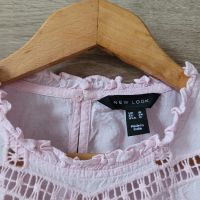 Розова блуза памучна материя с бродерии цветя , снимка 4 - Корсети, бюстиета, топове - 45404527