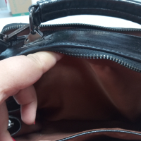 Черна чантичка с дълга и къса дръжка, снимка 1 - Чанти - 45041744