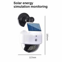 Соларна лампа със сензор за движение и дистанционно управление тип фалшива видеокамера JX-5116, снимка 2 - Соларни лампи - 45859837
