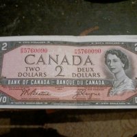2 Долара 1954г. Канада., снимка 1 - Нумизматика и бонистика - 45699731